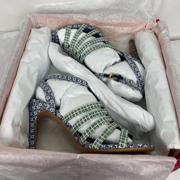 Tory Burch Charlene Printed Sandal, Ressoa Blue - Picture 9 of 10